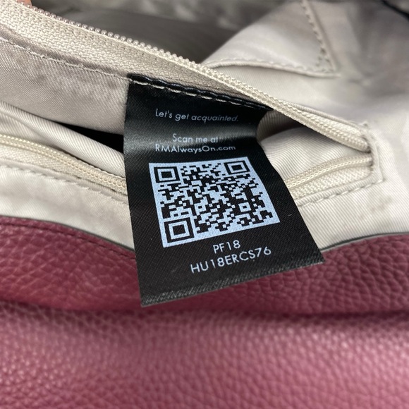 Rebecca Minkoff Keith Satchel Suede Leather Burgundy Bag - Picture 10 of 10